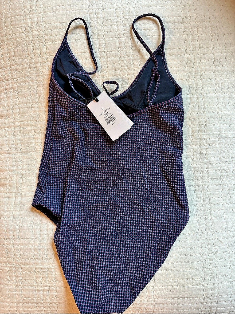 Onia Soleil One Piece Geometric Swimsuit Blue & Purple